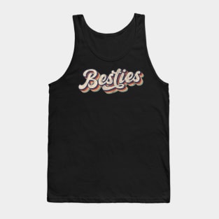 Retro Besties Best Friend Matching Gift Tank Top